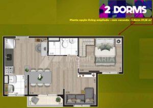 Planta 37m 1D varanda