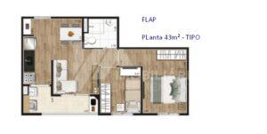 Planta 43m tipo