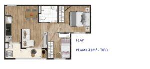 Planta 43m tipo.